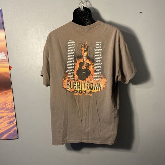 Jason‎ Aldean Burn It Down 2014 Concert T Shirt XL Gildan Tag - Picture 5 of 7